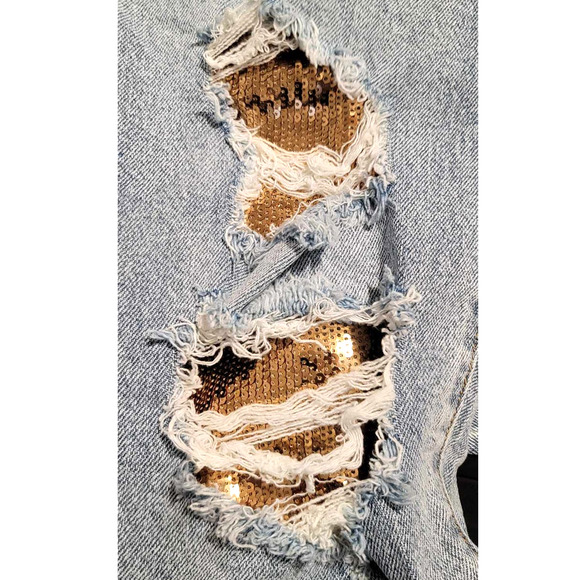 Torrid High-Rise Straight Vintage Stretch Mid-Rise Sequin Backed Jeans 12R NEW - Picture 9 of 10